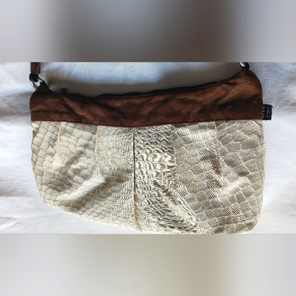 Lisa Lill Cream Brown Hobo Shoulder Bag - Picture 3 of 7